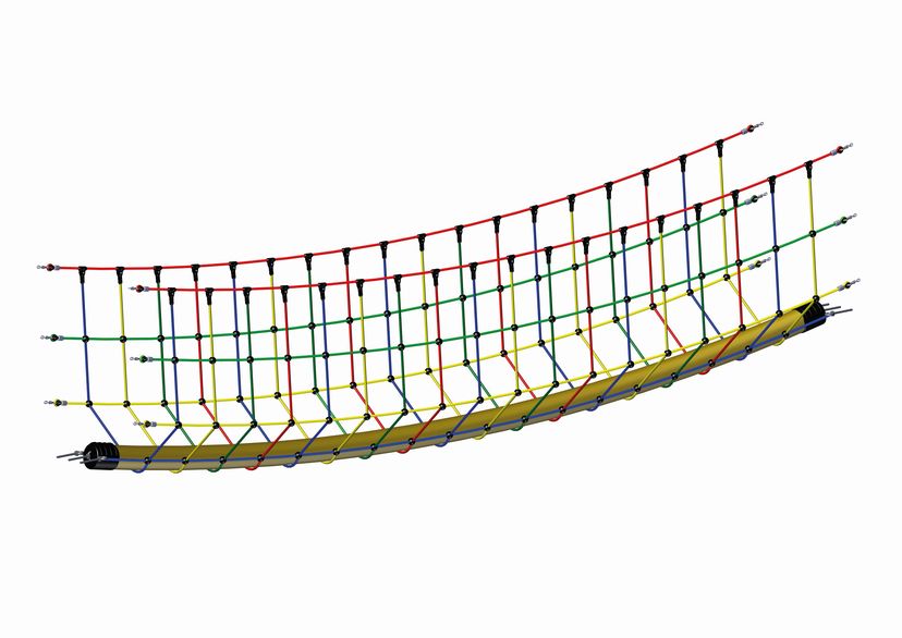 Jungle bridge per running metre, Running surface approx. 160 mm