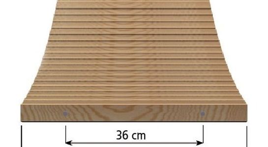 Wooden steps per running metre, Applicable width 50 cm