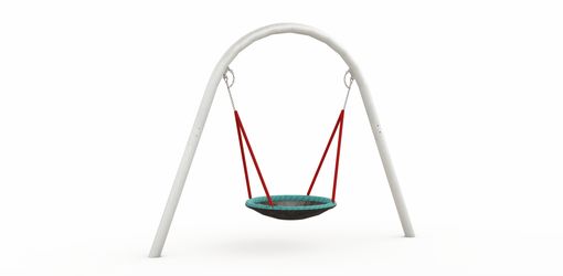 Arch swing with buried ground anchors