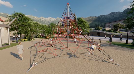 SPIDER 6 rope pyramid