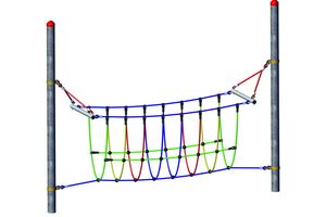 Climbing play – bridge for steel posts