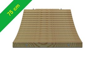 Wooden steps per running metre, Applicable width 75 cm