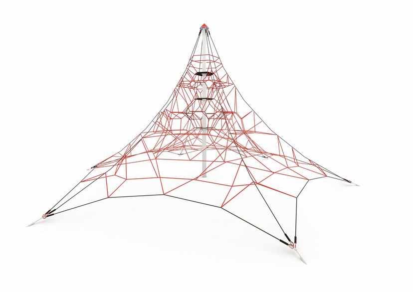 SPIDER 6 rope pyramid with 6 guy lines