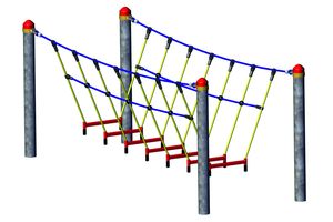 „Wobble rung“ adventure bridge