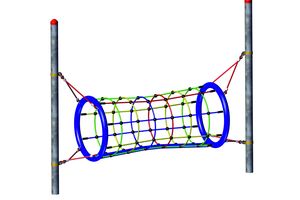 Climbing play – adventure tunnel for steel posts