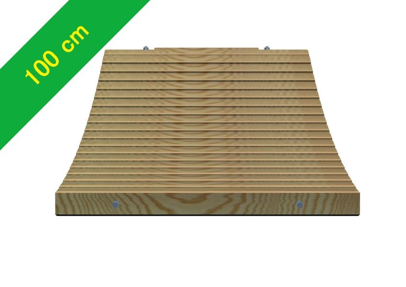 Wooden steps per running metre, Applicable width 100 cm