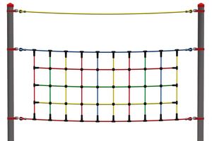 Climbing net, for steel posts