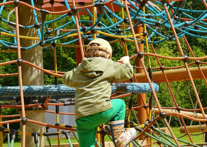 cleaning a school playground