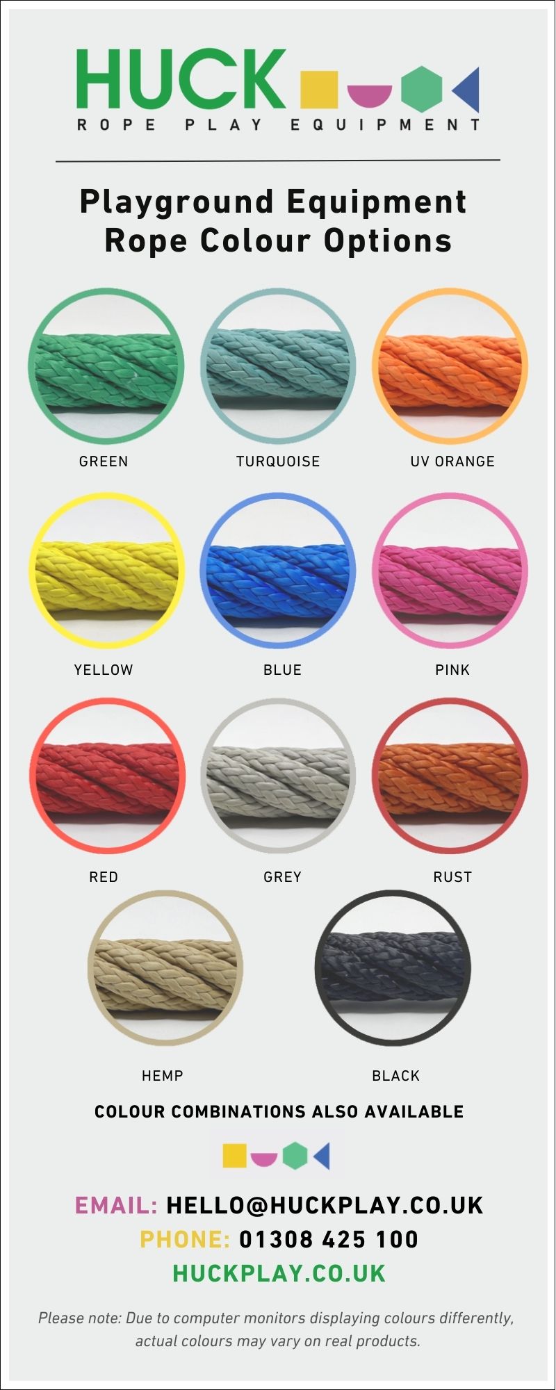  rope colour options